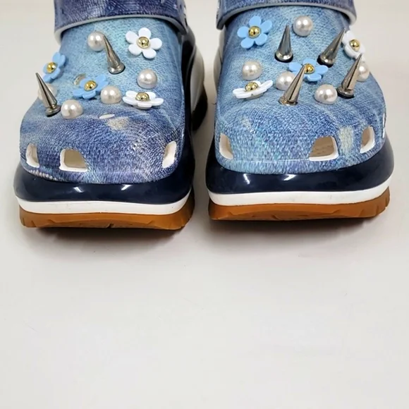 Mega Crush Denim Clog Crocs Classic Women’s - Picture 6 of 13